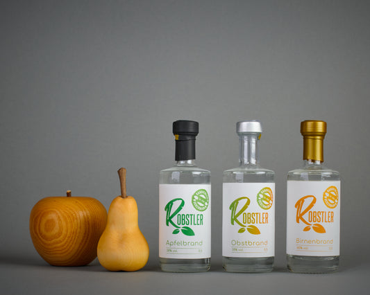 Drei verschiedene Obstbrände - 3 Flaschen 300 ml